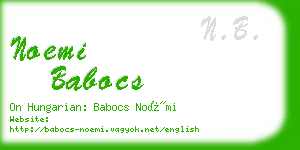 noemi babocs business card